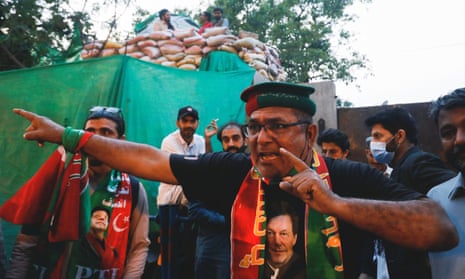 A supporter of Imran Khan in Lahore