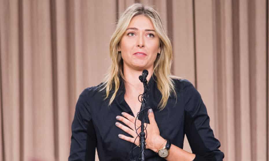Russian tennis player Maria Sharapova at a press conference in California, 7 March