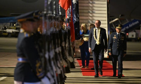 Anthony Albanese arrives in Manila.
