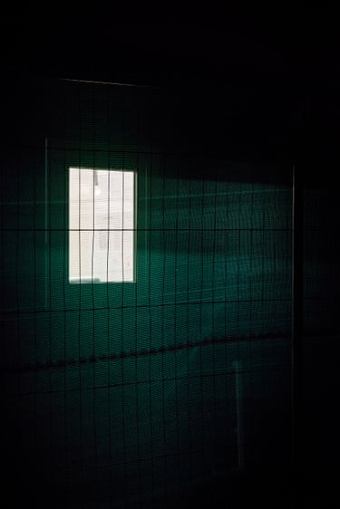 Lou Melchior, Green Mesh, from ‘The Van, the Sock and the Shadows’ In this solo exhibition, Melchior captures the incidental overlooked object, the passing shadow and the fragment of everyday life, and quietly turns them against themselves revealing a world at once intimate elusive and faintly absurd. The work invites us to reconsider what we believe we recognise and to consider the strange solitude that lies within our shared experience. Showing at Gallery 46