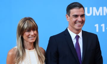 Pedro Sánchez with his wife Begoña Gómez.