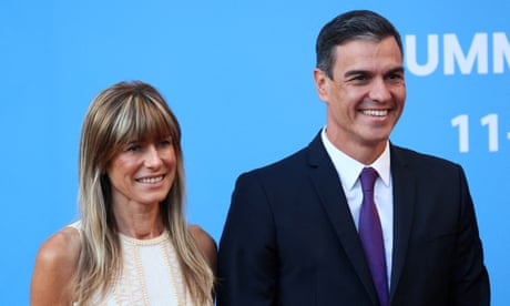 Pedro Sánchez with his wife, Begoña Gómez