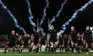 The All Blacks perform the haka before their match with Ireland at Eden Park in June 2012.