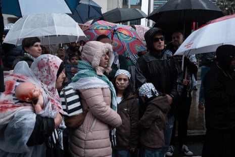 Protesters gather during the Palestine Action Group’s March for Humanity in Sydney