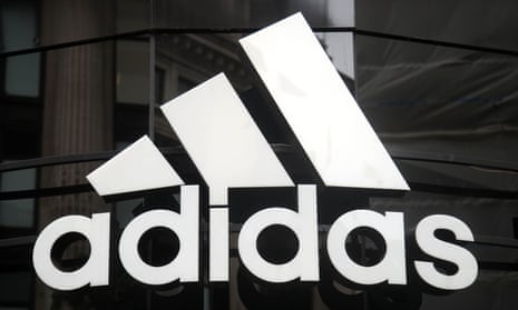 Adidas logo on window