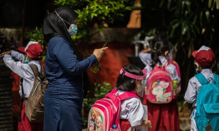 Face-to-face schooling has started in Jakarta, Indonesia, with strict health protocols.