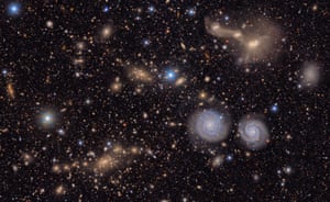 space with stars and galaxies