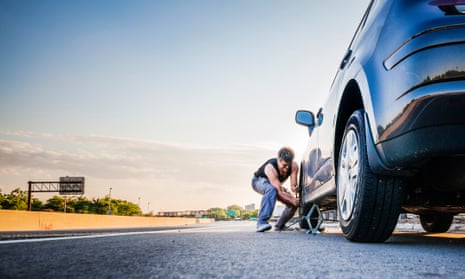 Punctures can happen to anyone, even drivers who go slow to look at the view. 