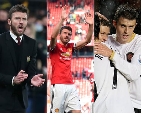 Michael Carrick as interim Manchester United manager in 2001, his last game as a player in 2018 and his United debut in 2006