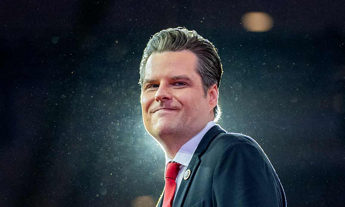 Matt Gaetz at the CPAC conference in Maryland in February.