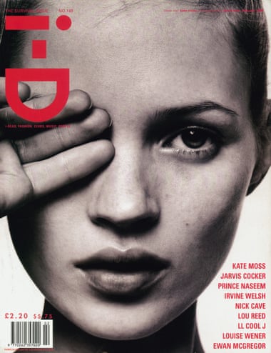 On the cover of i-D magazine in 1996