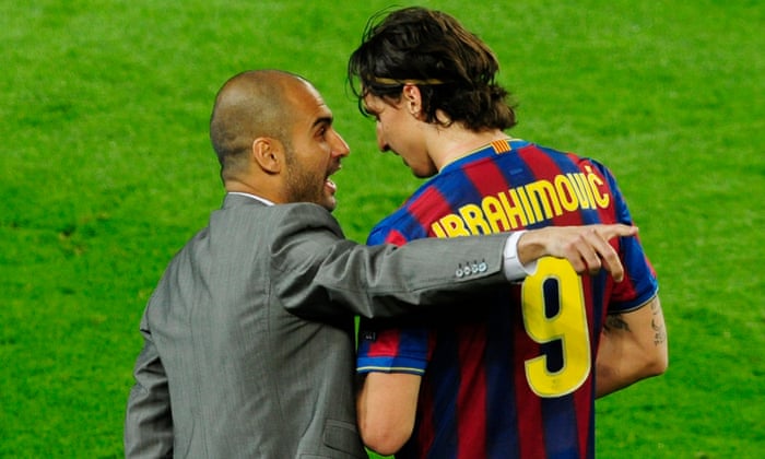 Pep Guardiola I Spoke To Zlatan Ibrahimovic Face To Face He Used His Book Pep Guardiola The Guardian