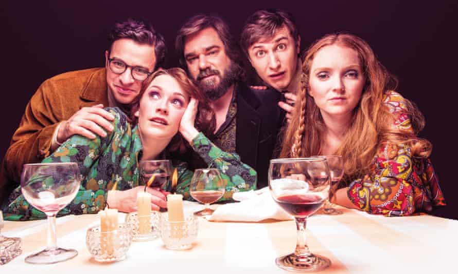Simon Bird, Charlotte Ritchie, Matt Berry, Tom Rosenthal and Lily Cole in The Philanthropist.