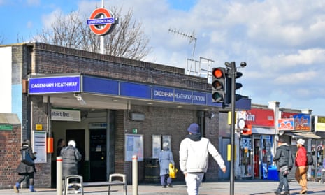 Dagenham Heathway London Underground station, where a teenager was stabbed to death after a reported fight with machetes. Dagenham Heathway London Underground station, where a teenager was stabbed to death after a reported fight with machetes.