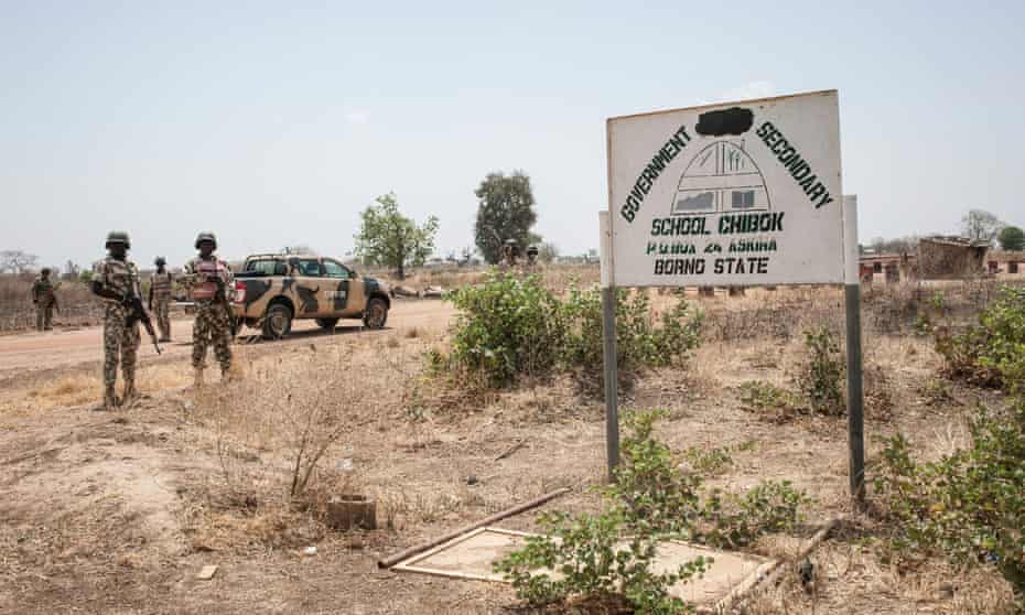 A sign for the secondary school in Chibok