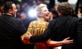 Cate Blanchett smiles as she poses for photographs