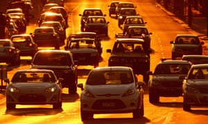Rush hour traffic in Melbourne