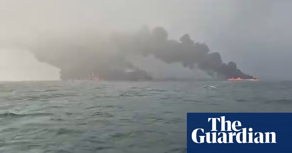 The collision occurred in the early hours, causing large fires on both ships as rescue missions set out to extinguish the blaze and rescue the crew The collision occurred in the early hours, causing large fires on both ships as rescue missions set out to extinguish the blaze and rescue the crew