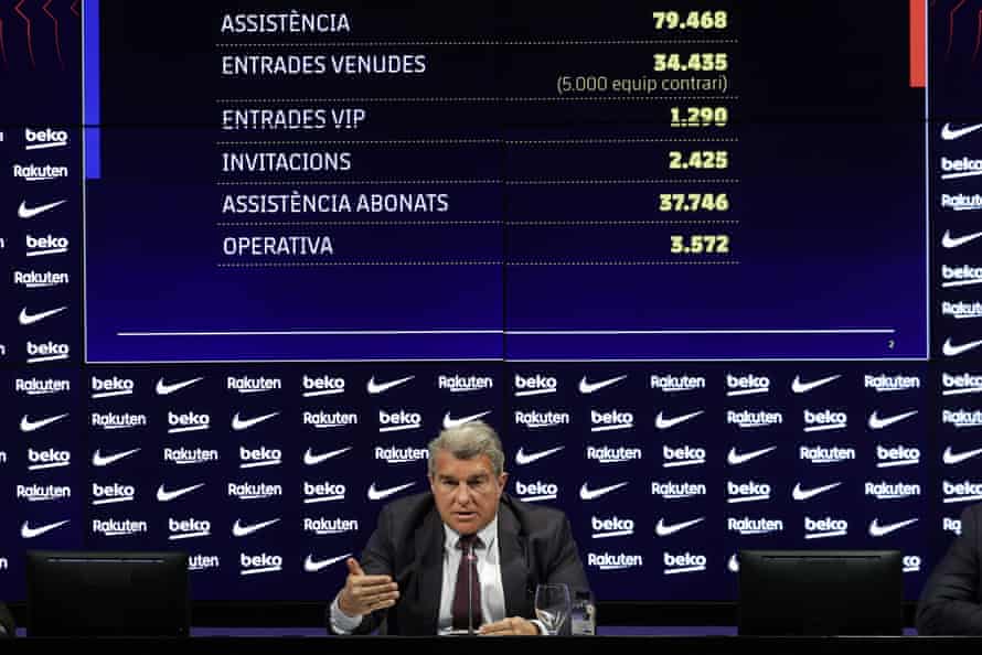 It’s not yet clear how the Erik ten Hag era will go farcically wrong | Soccer 4 Barça president Joan Laporta there.