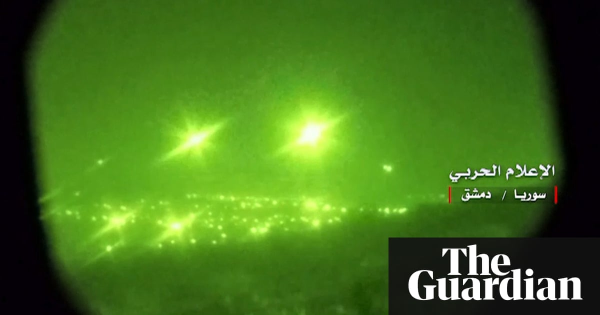 Syrian military video shows air defences trying to intercept Israeli missiles