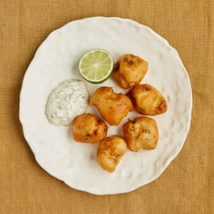 Nathan Outlaw's monkfish fritters with jalapeño mayo