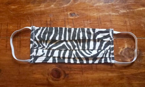 Zebra-patterned cloth face mask