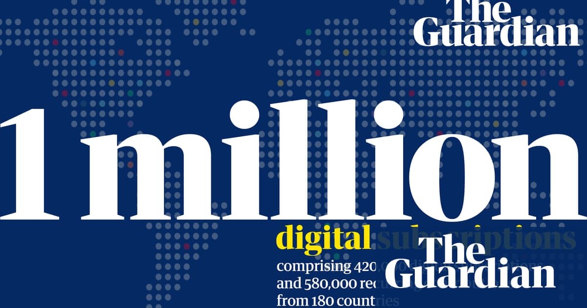 The Guardian reaches one million digital subscriptions milestone