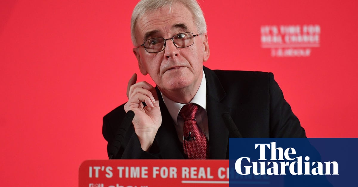 Labour would rewrite rules of UK economy, says John McDonnell