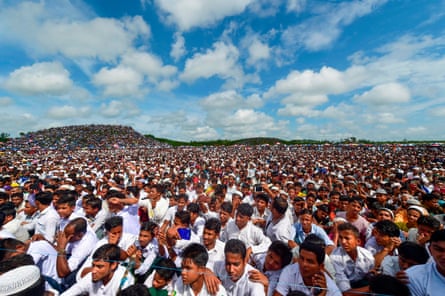 Rohingya refugees gather to mark the second anniversary of their exodus from Myanmar