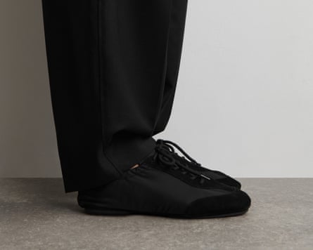 close-up of black sneakers