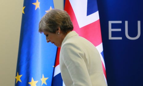 Theresa May at the European council in Brussels, June 2017. 