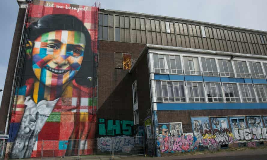 Anne Frank mural, Amsterdam.
