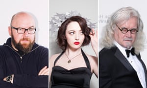 Something in the water? … Scottish comedians (l to r) Scott Gibson, Fern Brady and Billy Connolly
