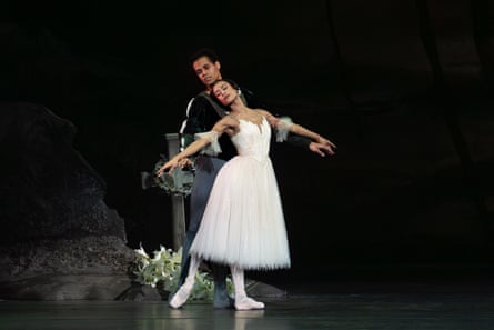 Joseph Sissens and Marianna Tsembenhoi in Giselle at the Royal Opera House, London.