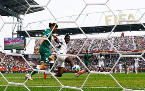 Ismaila Sarr prods the ball home to double Senegal’s lead.