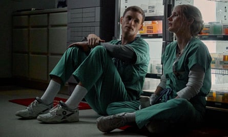 Life and death … Eddie Redmayne and Jessica Chastain in The Good Nurse.