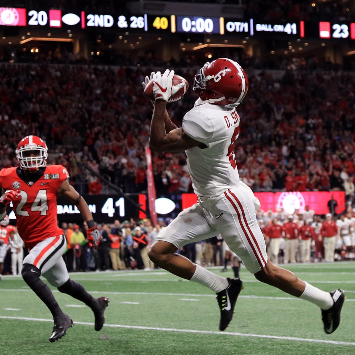 Alabama Stun Georgia For Fifth Title In Nine Years With Overtime Walk Off Sport The Guardian