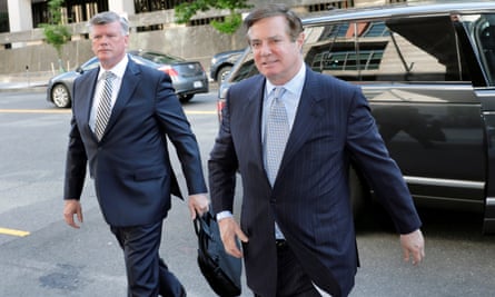 Manafort and his lawyer Kevin Downing in May.
