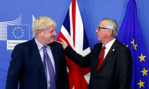 Jean-Claude Juncker (right) and Boris Johnson at the EU summit.