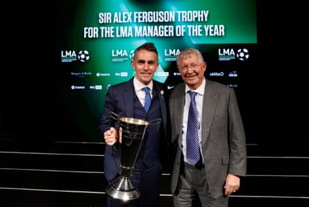 Kieran McKenna and Sir Alex Ferguson.