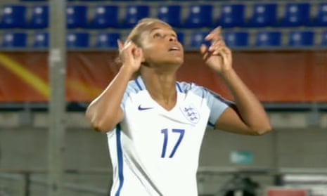 Nikita Parris puts England back in front.
