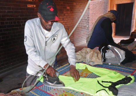 Nhamo Chari runs an ironing business in Mbare.