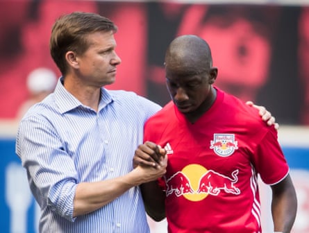 Jesse Marsch with Bradley Wright-Phillips during their time at New York Red Bulls together.