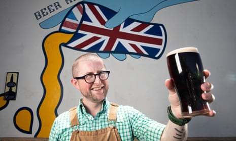 Andy Black, head brewer at Yorkshire Square Brewery in Torrance, California, which champions British beer.