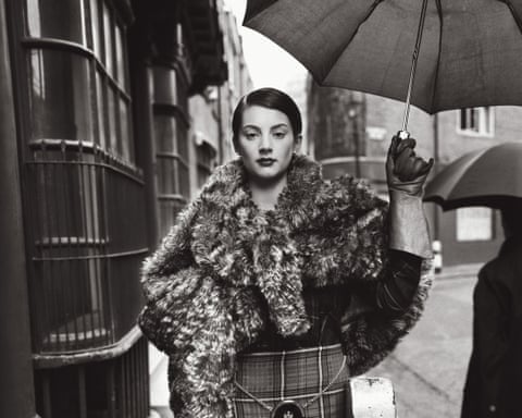 Steven Meisel fashion photograph of Honor Fraser in tartan from his Anglo-Saxon Attitude series shot in London