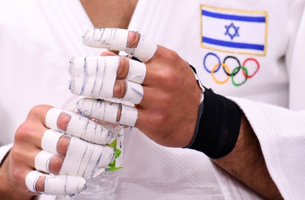 Israel’s Tohar Butbul preparing for a bout at the Tokyo Games.