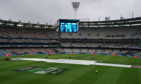 General view of the MCG after Australia's match against England was washed out