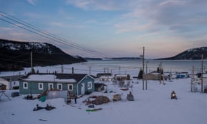 The Inuit community of Rigolet on the northern coast of Labrador as seen in front of Hamilton Inlet.