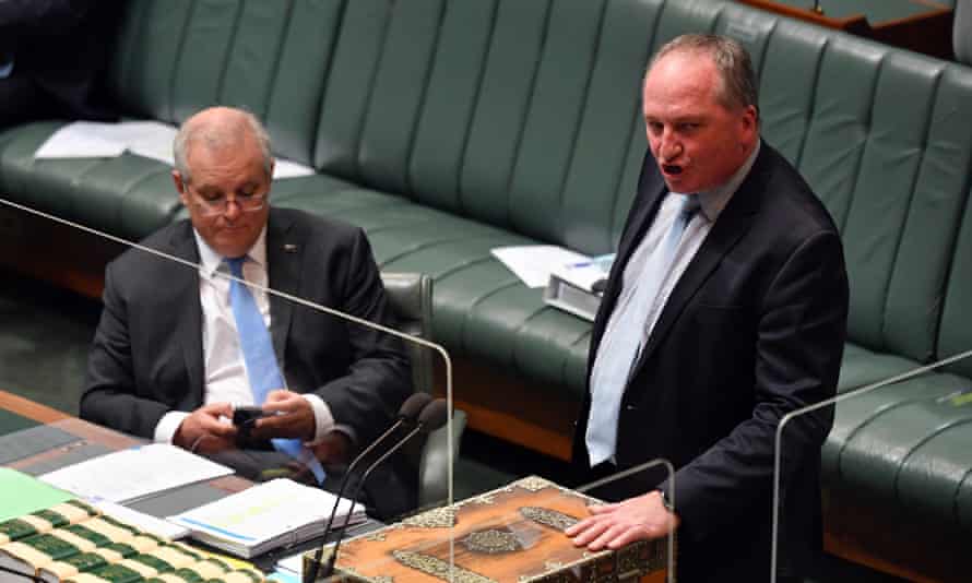 Scott Morrison and Barnaby Joyce in parliament