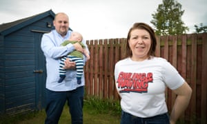 Elaine Gregersen with her husband, Mark, and son Blake.